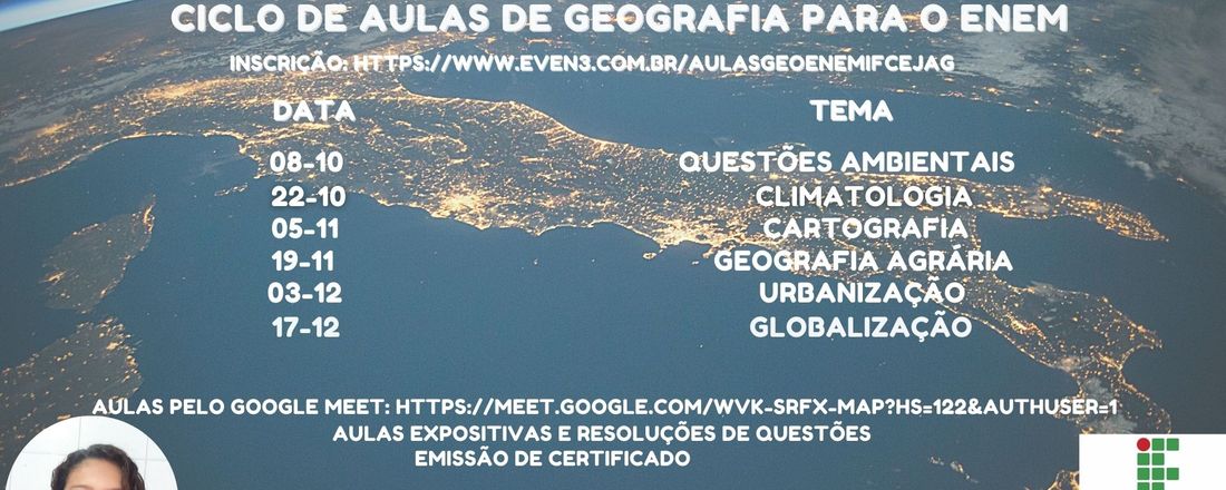 Geografias, saberes e socialização do conhecimento: Ciclo de aulas de Geografia para o ENEM