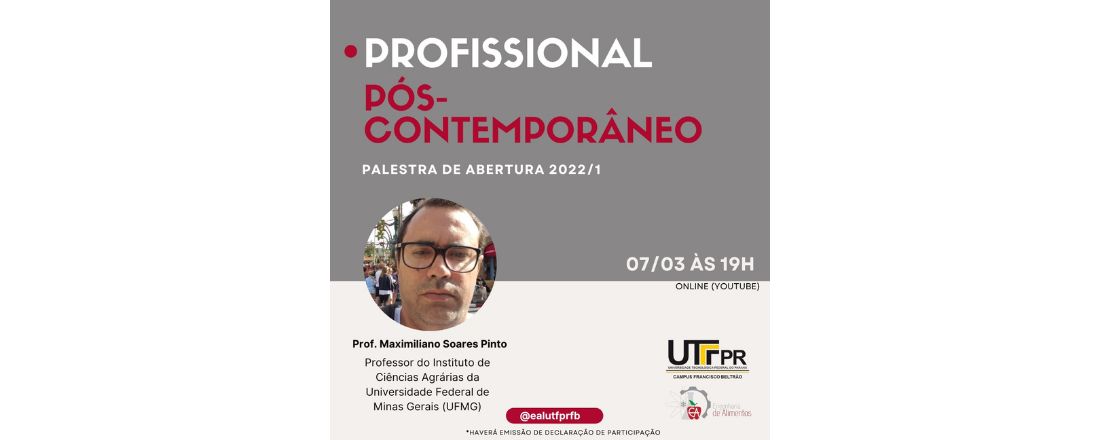 Palestra: Profissional Pós - Contemporâneo