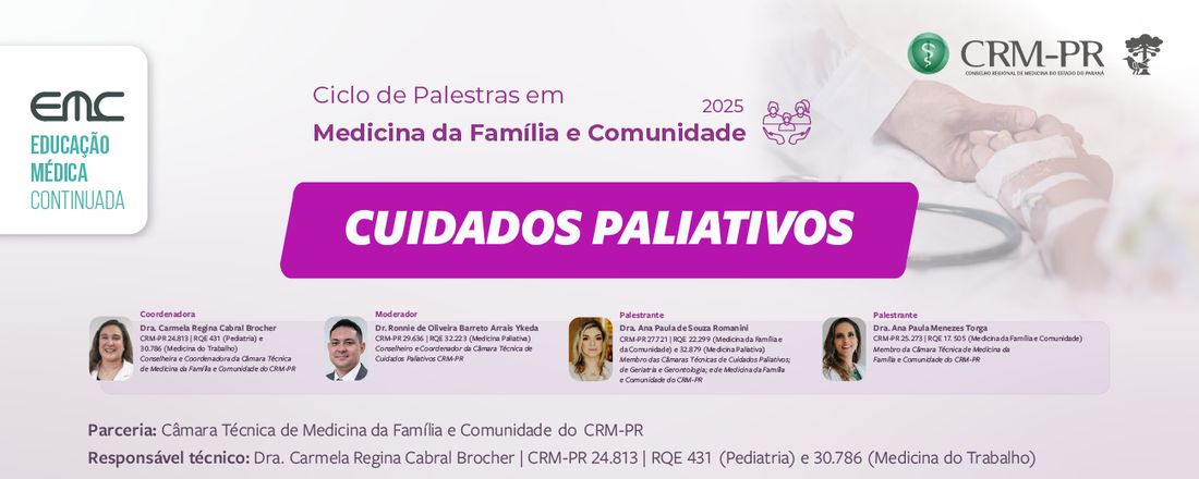 Ciclo de Palestra em Medicina da Família e Comunidade: Cuidados Paliativos