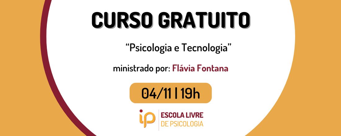 Curso Gratuito | Psicologia e Tecnologia