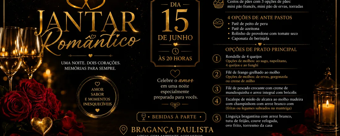 Jantar Romântico para Casais