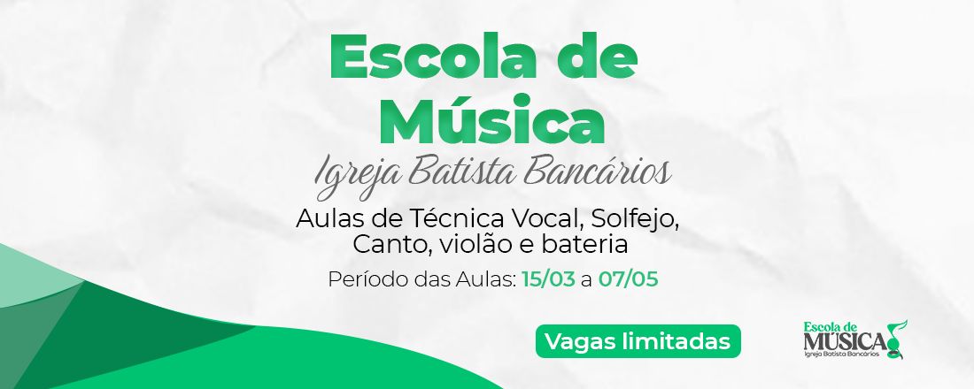 Inscrições - Escola de Música IBB