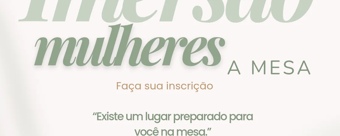 Imersão Mulheres à Mesa