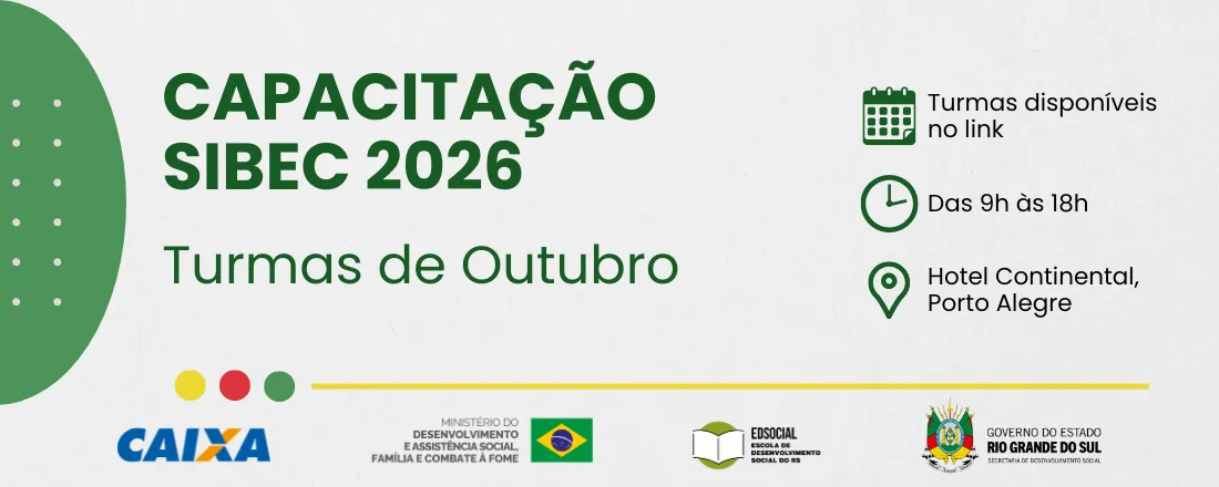 CAPACITAÇÃO SIBEC 2026 - Turmas de Outubro