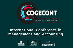 4º Congresso de Gestão e Controladoria da Unochapecó - 2º Congresso FURB de Ciências Contábeis - International Conference in Management and Accounting - 4º Congresso de Iniciação Científica