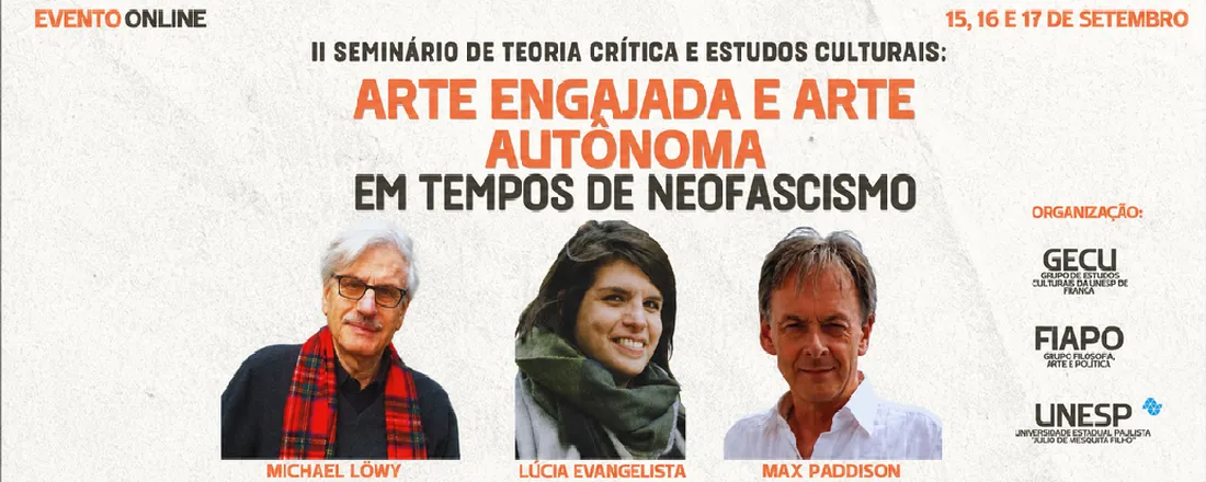II Seminário de Teoria Crítica e Estudos Culturais: Arte engajada e arte autônoma em tempos de neofascismo