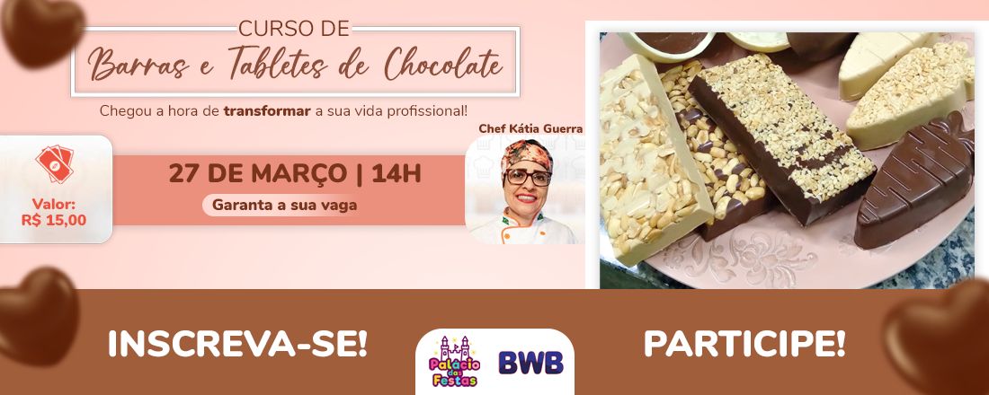 Curso Barras e Tabletes de Chocolate para a Páscoa