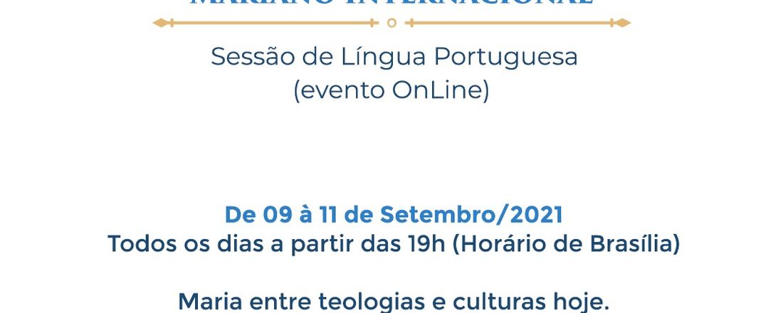 25º Congresso Mariológico Mariano Internacional-Sessão Brasileira
