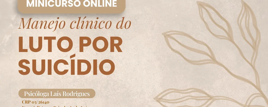 Minicurso - Luto por Suicídio