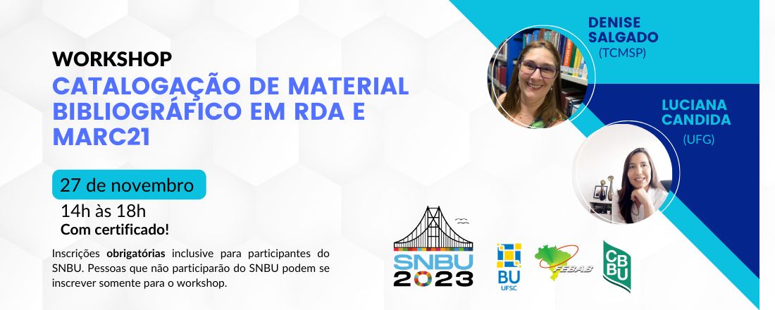 Workshop "Catalogação de material bibliográfico em RDA e MARC21"