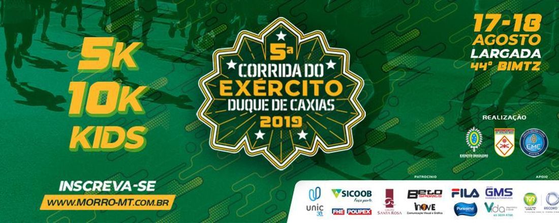 Assistência Fisioterapêutica na 5ª. CORRIDA DO EXÉRCITO - Duque de Caxias 2019