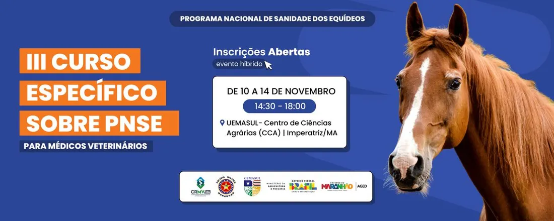 III CURSO ESPECÍFICO SOBRE O PNSE PARA MÉDICOS VETERINÁRIOS AUTÔNOMOS - IMPERATRIZ-MA