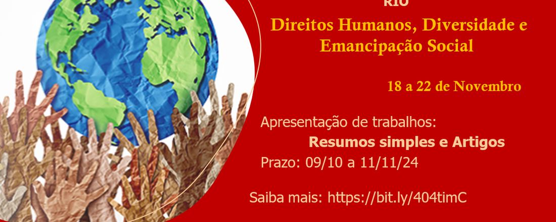1ª SEMANA DE DIREITOS HUMANOS: Diversidade e Emancipação Social  - Curso de Direito da Universidade Estadual de Goiás – Pires do Rio (18 a 22 de novembro)