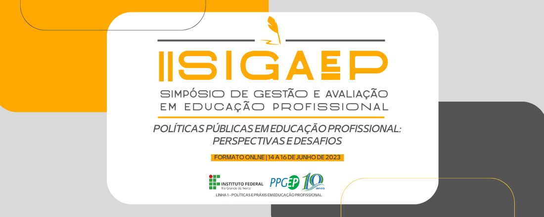 II SIMPÓSIO DE GESTÃO E AVALIAÇÃO EM EDUCAÇÃO PROFISSIONAL