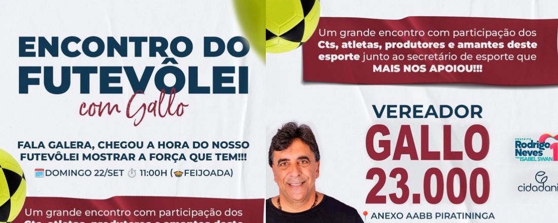 Encontro do Futevôlei com Gallo