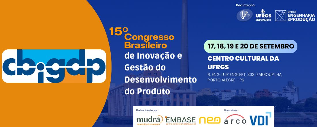 15º Congresso Brasileiro de Inovação e Gestão de Desenvolvimento do Produto