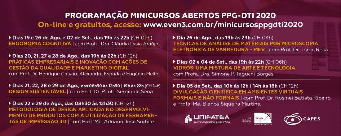 Minicursos PPG-DTI Unifatea