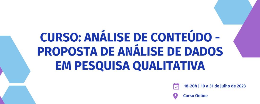 Curso de Análise de Conteúdo: proposta de análise de dados em pesquisa qualitativa