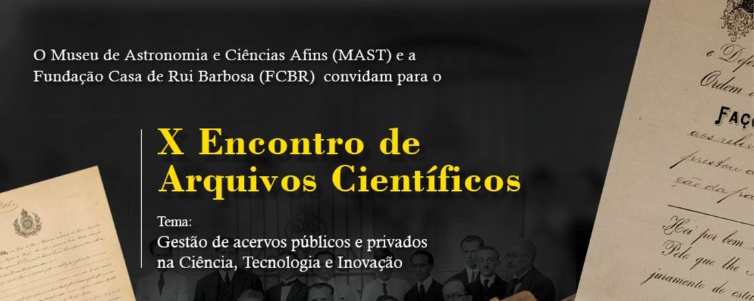 X Encontro de Arquivos Científicos