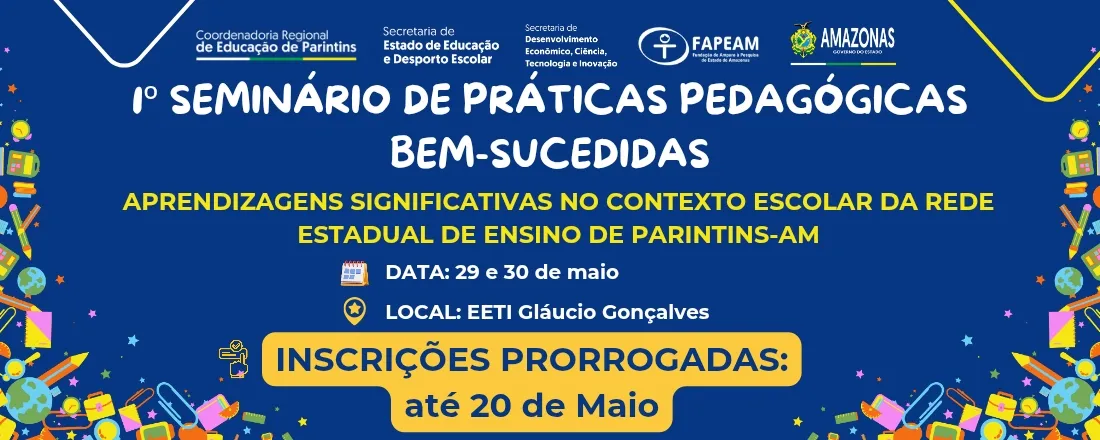 1º SEMINÁRIO DE PRÁTICAS PEDAGÓGICAS BEM-SUCEDIDAS
