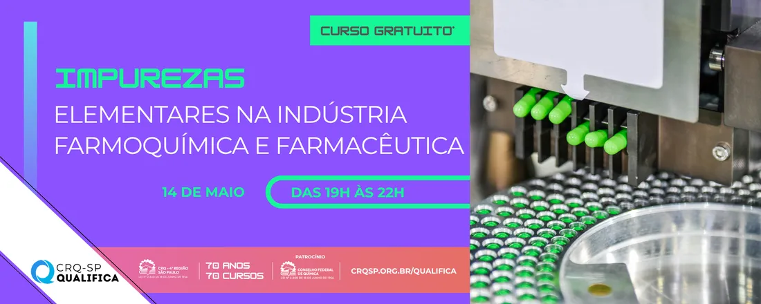 Curso Impurezas Elementares na Indústria Farmoquímica e Farmacêutica
