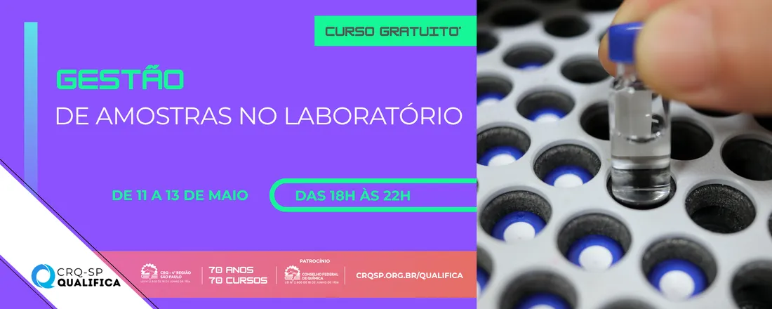 Curso Gestão de Amostras no Laboratório