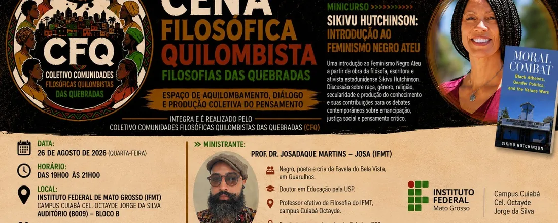 CENA FILOSÓFICA QUILOMBISTA | Minicurso: Sikivu Hutchinson – Introdução ao Feminismo Negro Ateu