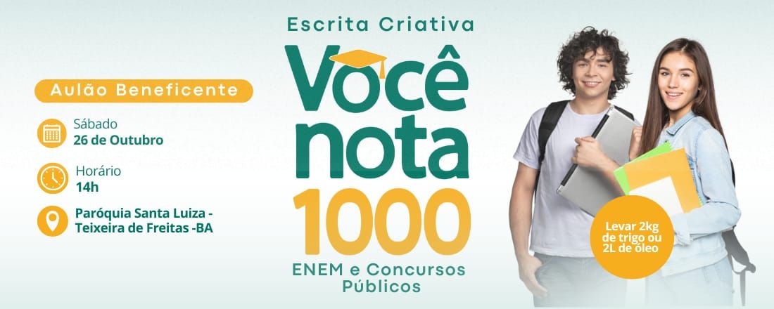 Aulão Beneficente - Escrita criativa - Enem e concursos públicos