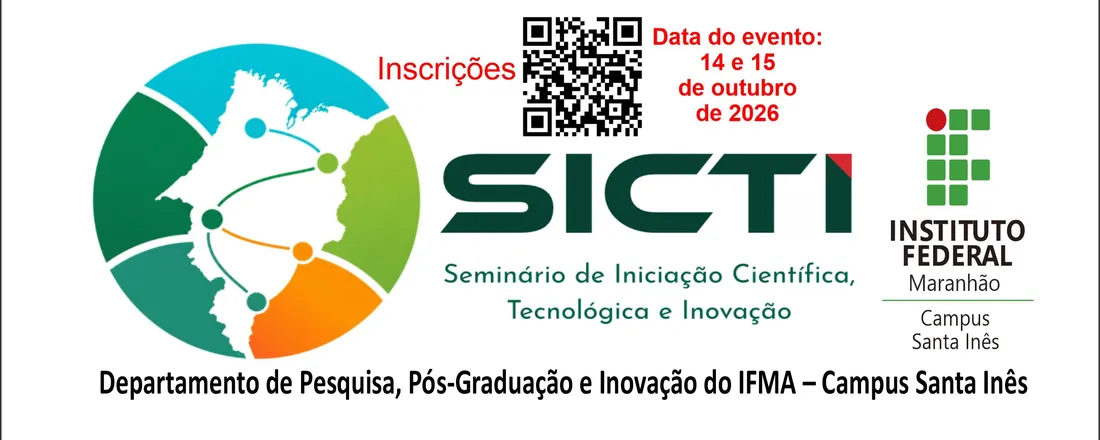 SICTI - Seminário de Iniciação Científica, Tecnológica e Inovação do IFMA - Santa Inês