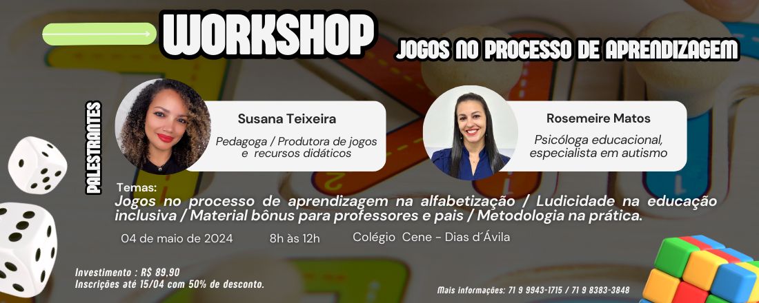 Workshop -  Jogos no processo de aprendizagem.