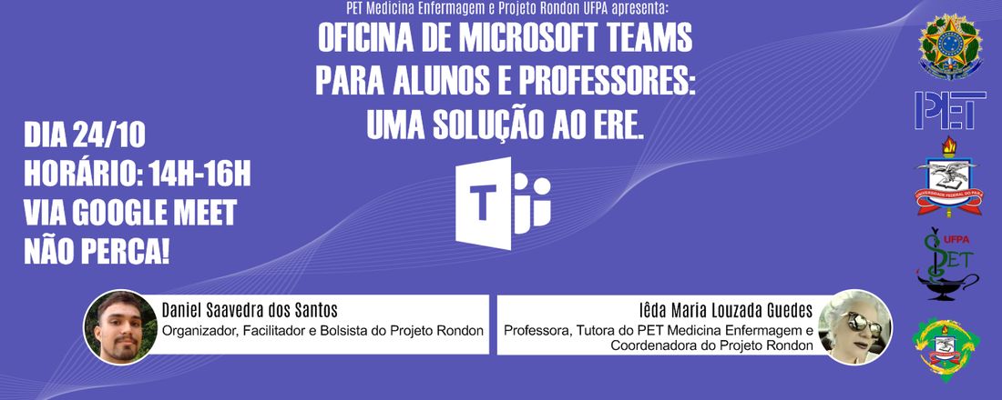 Oficina de Microsoft Teams para alunos e professores.