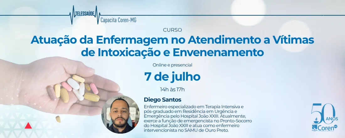 Curso - Atuação da Enfermagem no Atendimento a Vítimas de Intoxicação e Envenenamento