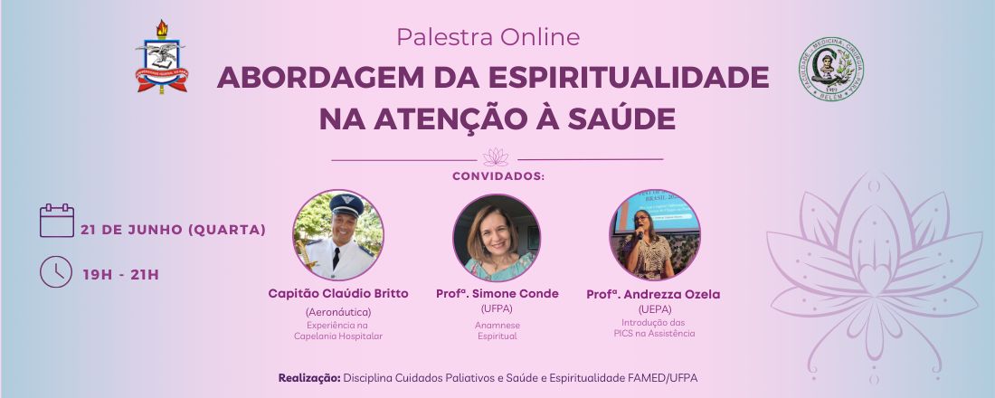 Palestra: Abordagem da Espiritualidade na Atenção à Saúde