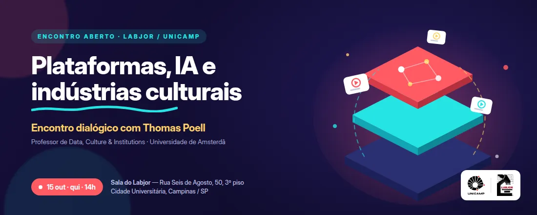 Plataformas, IA e indústrias culturais: Encontro dialógico com Thomas Poell