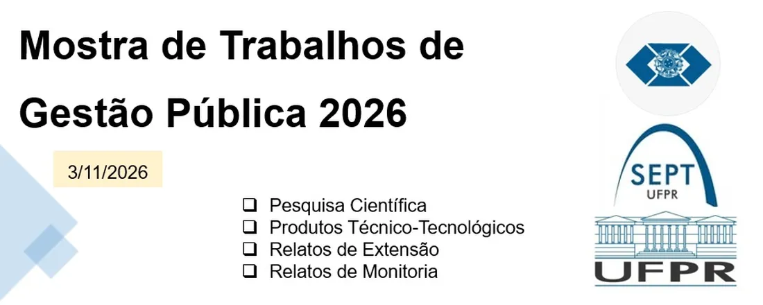 Mostra de Trabalhos de Gestão Pública 2026
