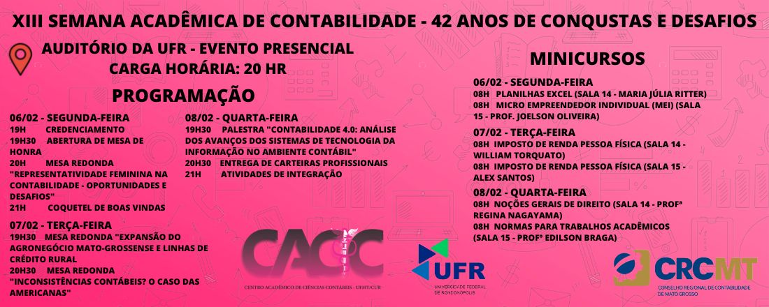 XIII Semana Acadêmica de Contabilidade