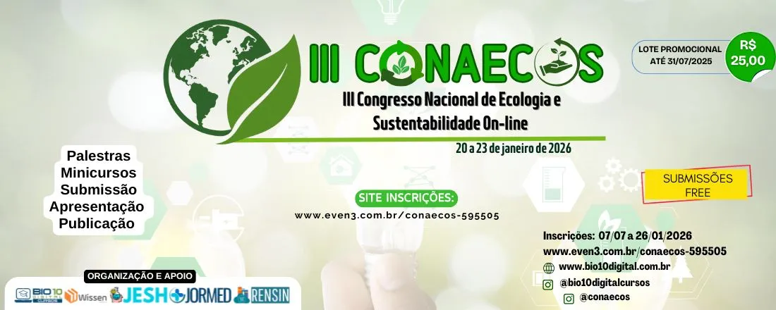 III Congresso Nacional de Ecologia e Sustentabilidade On-line (III CONAECOS)