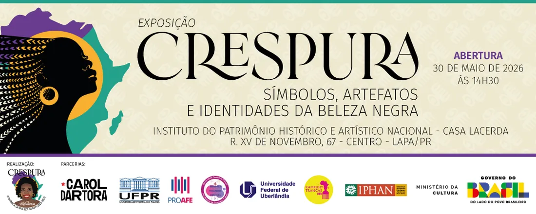 Exposição Crespura Símbolos, Artefatos e Identidades da Beleza Negra