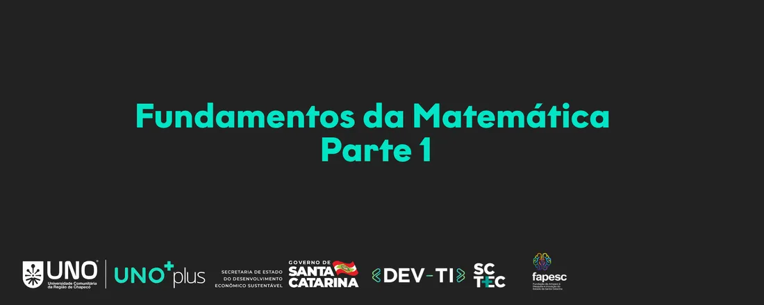 Fundamentos da Matemática - Parte 1 - 20 horas