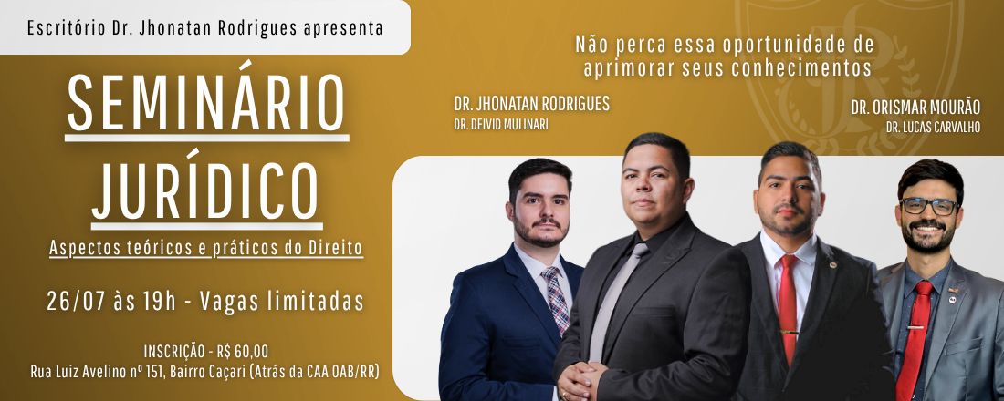 Seminário Jurídico - Dr. Jhonatan Rodrigues