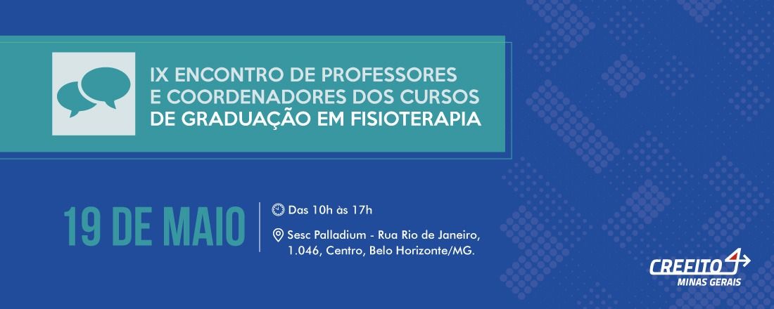 IX Encontro de Professores e Coordenadores dos Cursos de Graduação em Fisioterapia