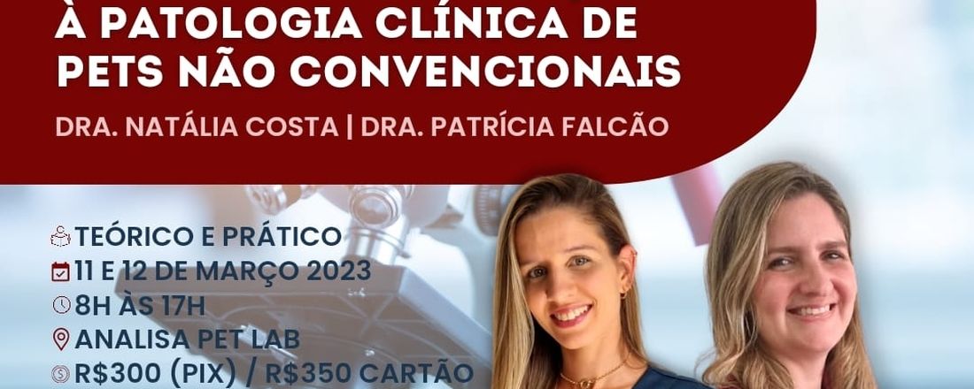 Contenção,  colheita de amostras e introdução à patologia clínica de pets não convencionais