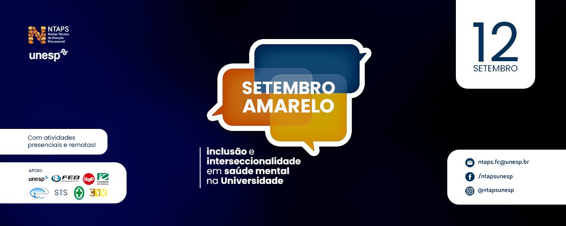 Setembro Amarelo: Inclusão e Interseccionalidade em Saúde Mental Na Universidade