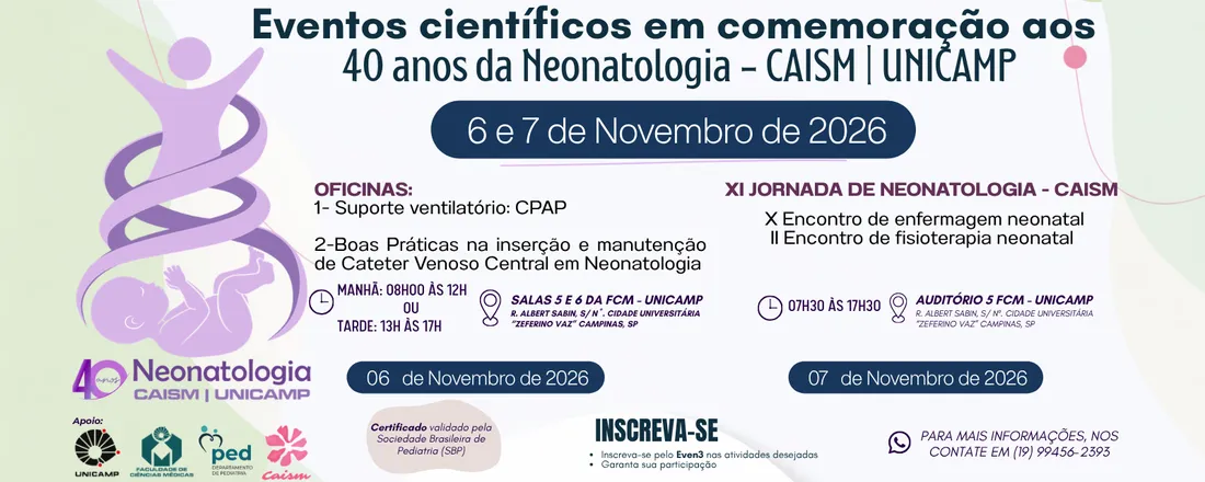 XI JORNADA DE NEONATOLOGIA - CAISM | UNICAMP