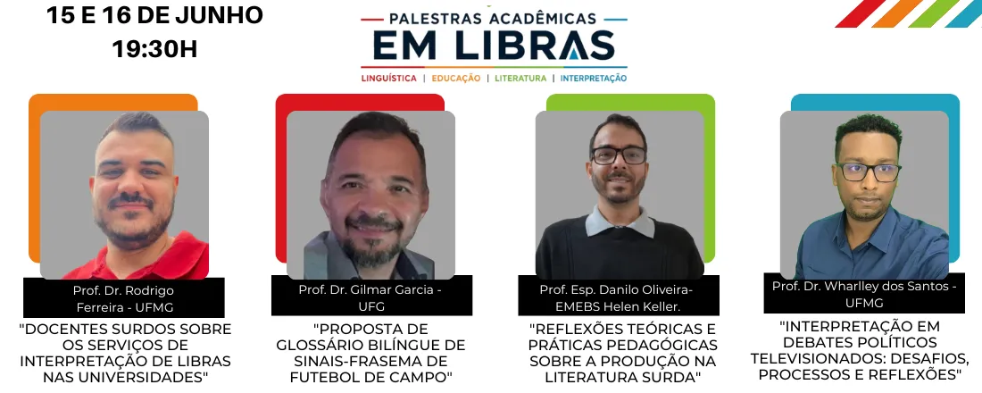 PALESTRAS ACADÊMICAS EM LIBRAS - JUNHO26