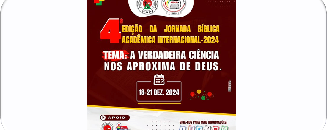 4ª Edição da Jornada Bíblica Acadêmica Internacional