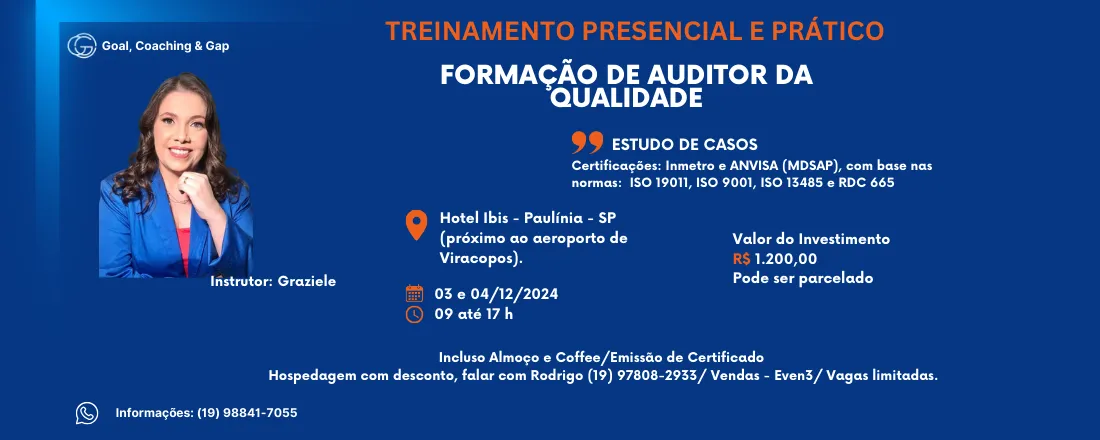 Treinamento - Formação Prática de Auditor da Qualidade