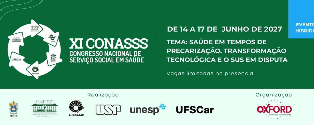 XI CONASSS - Congresso Nacional de Serviço Social em Saúde