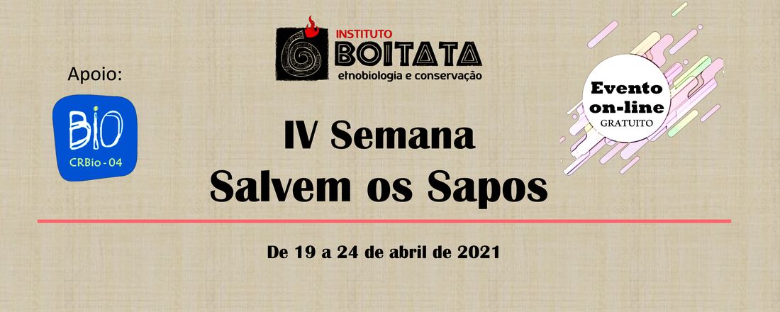 IV Semana Salvem os Sapos