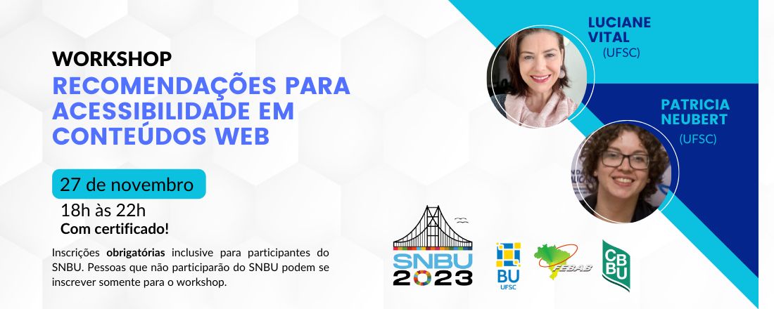 Workshop "Recomendações para acessibilidade em conteúdos web"